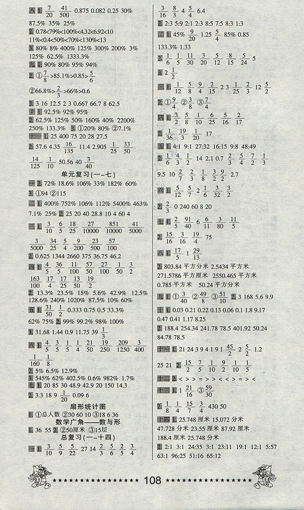 2017年一天一頁(yè)每日6分鐘計(jì)算天天練六年級(jí)數(shù)學(xué)上冊(cè)人教版 參考答案第4頁(yè)