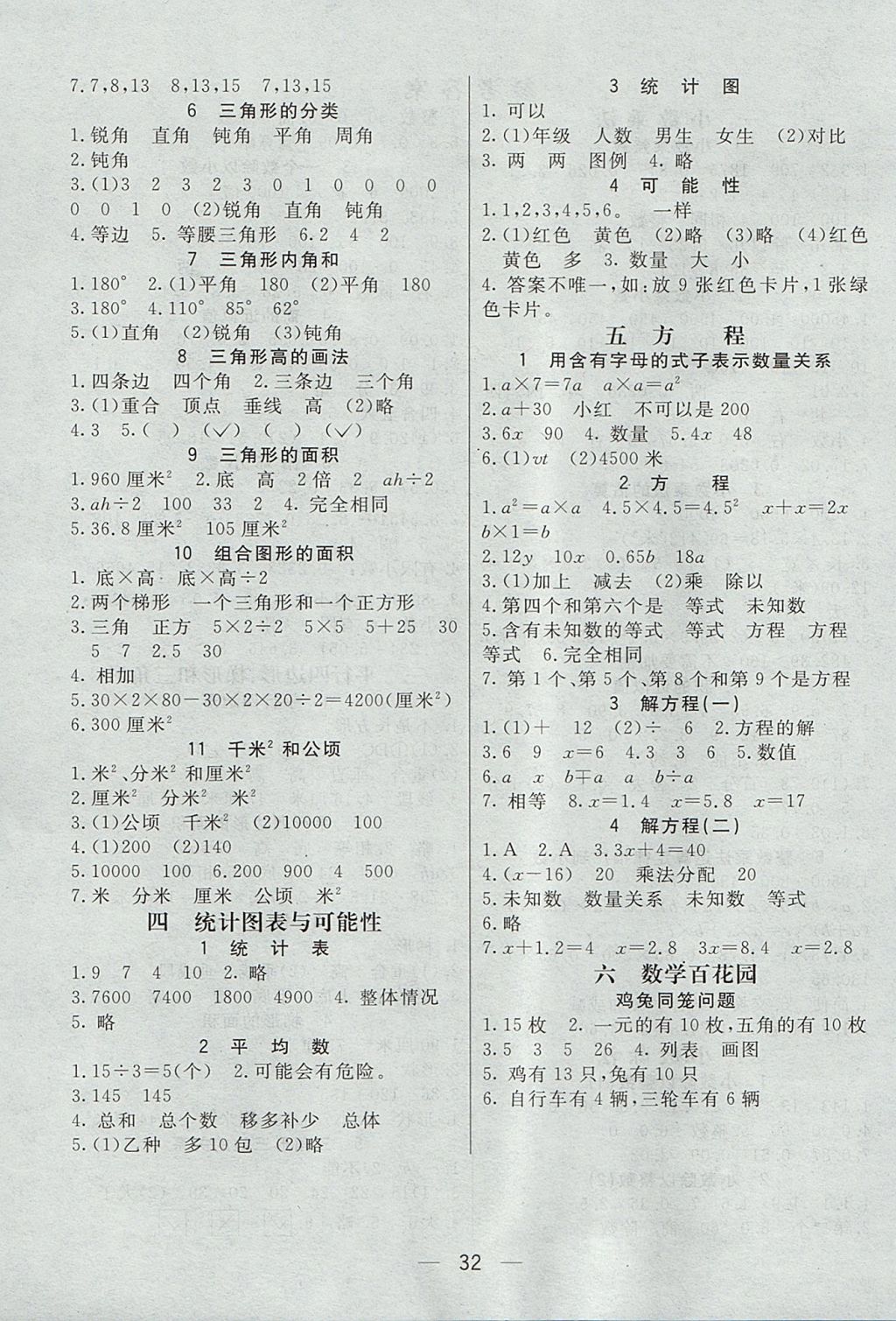 2017年七彩課堂五年級數(shù)學(xué)上冊北京課改版 預(yù)習(xí)卡答案第16頁