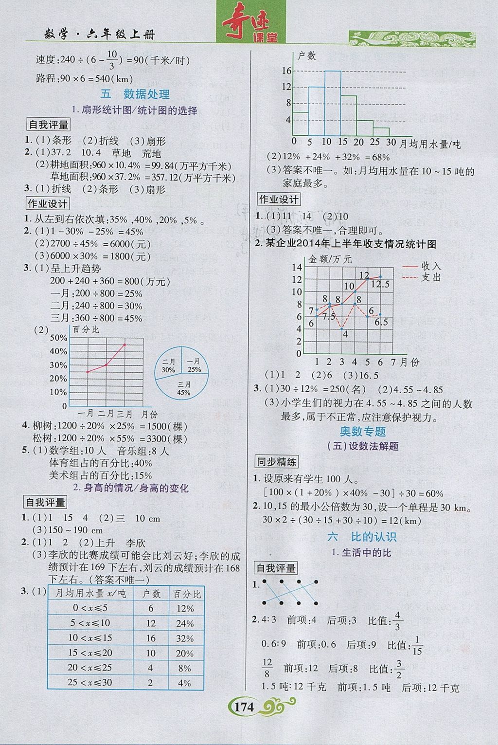 2017年奇迹课堂六年级数学上册北师大版 参考答案第8页