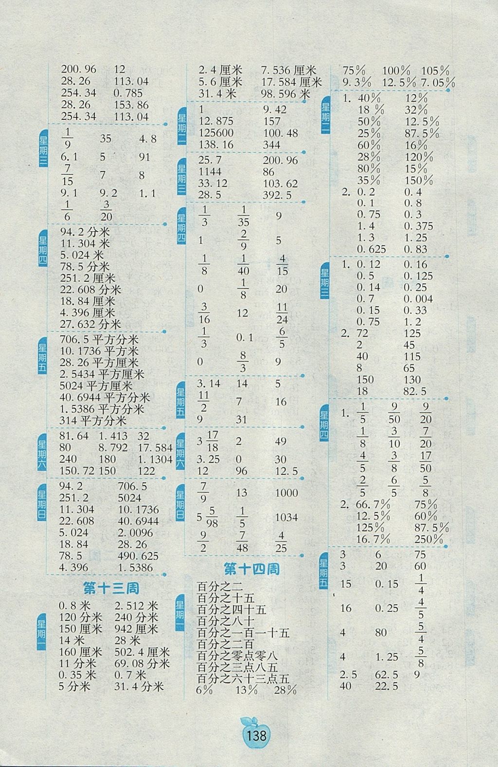 2017年小學(xué)數(shù)學(xué)計算高手六年級上冊人教版 參考答案第6頁