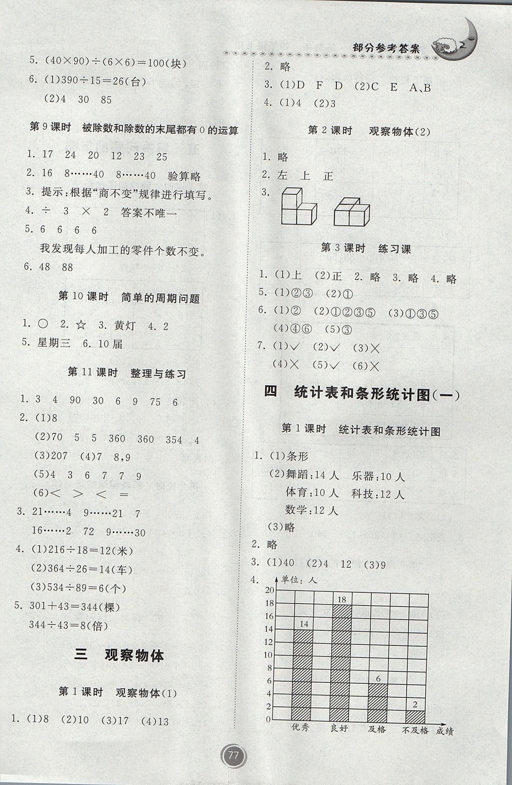 2017年家庭作業(yè)四年級(jí)數(shù)學(xué)上冊(cè)蘇教版 參考答案第3頁(yè)