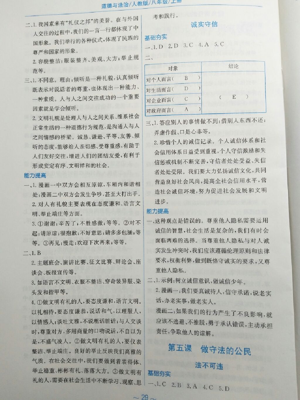 2017年新編基礎(chǔ)訓(xùn)練八年級(jí)道德與法治上冊人教版 參考答案第13頁