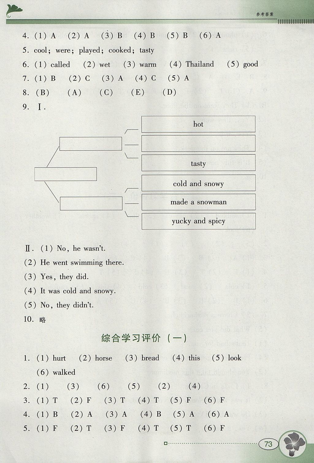 2017年南方新課堂金牌學(xué)案六年級(jí)英語(yǔ)上冊(cè)粵人民版 參考答案第9頁(yè)