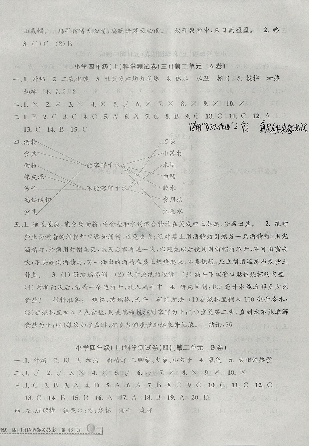 2017年孟建平小學(xué)單元測(cè)試四年級(jí)科學(xué)上冊(cè)教科版 參考答案第2頁(yè)