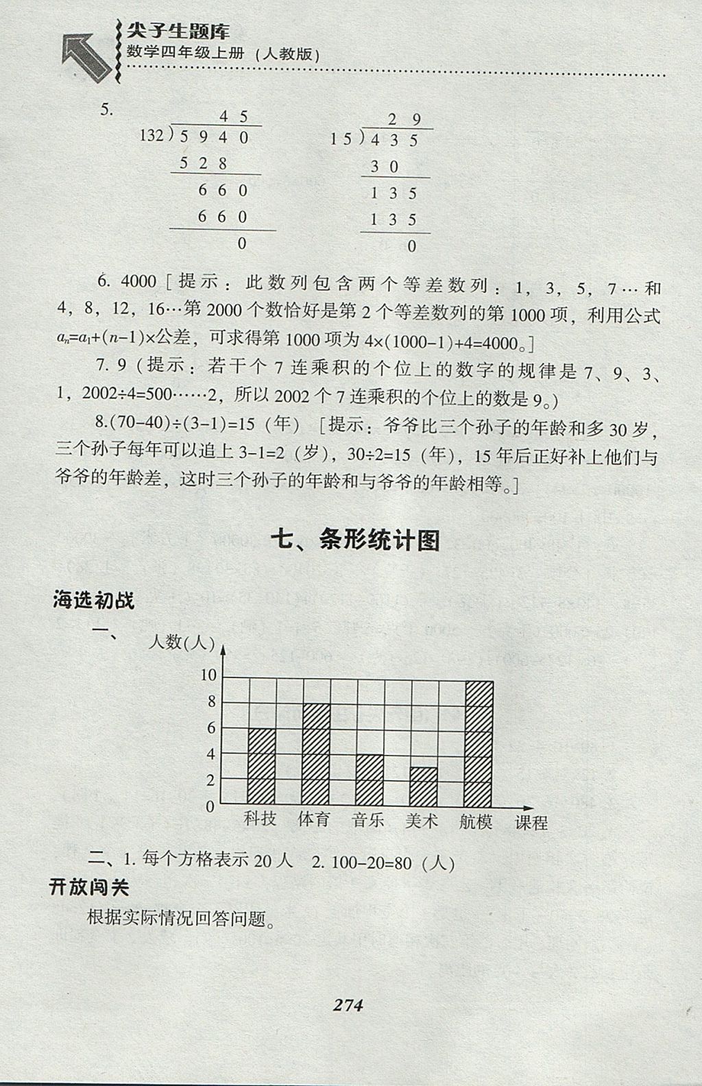 2017年尖子生题库四年级数学上册人教版 参考答案第41页