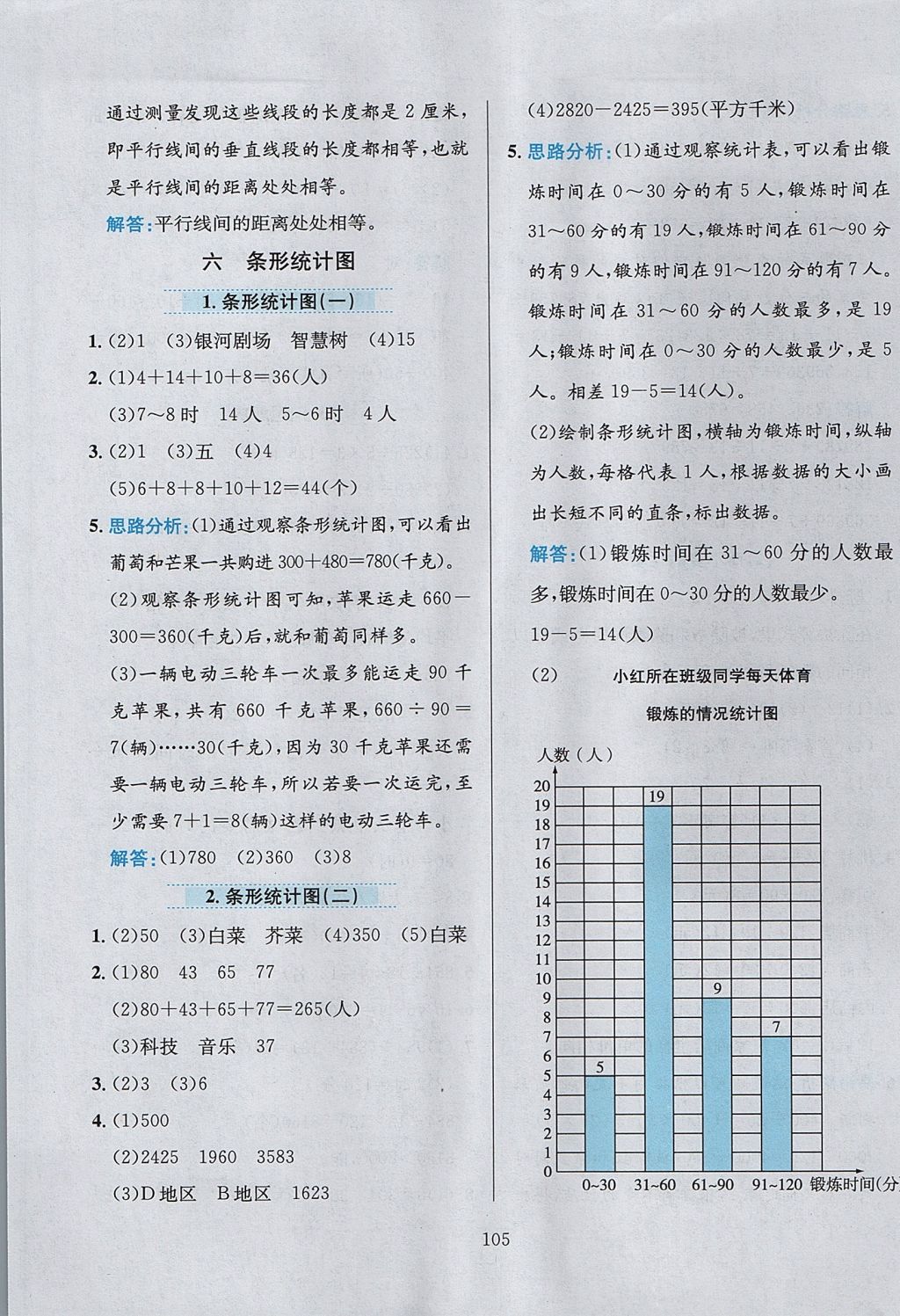 2017年小学教材全练四年级数学上册西师大版 参考答案第9页