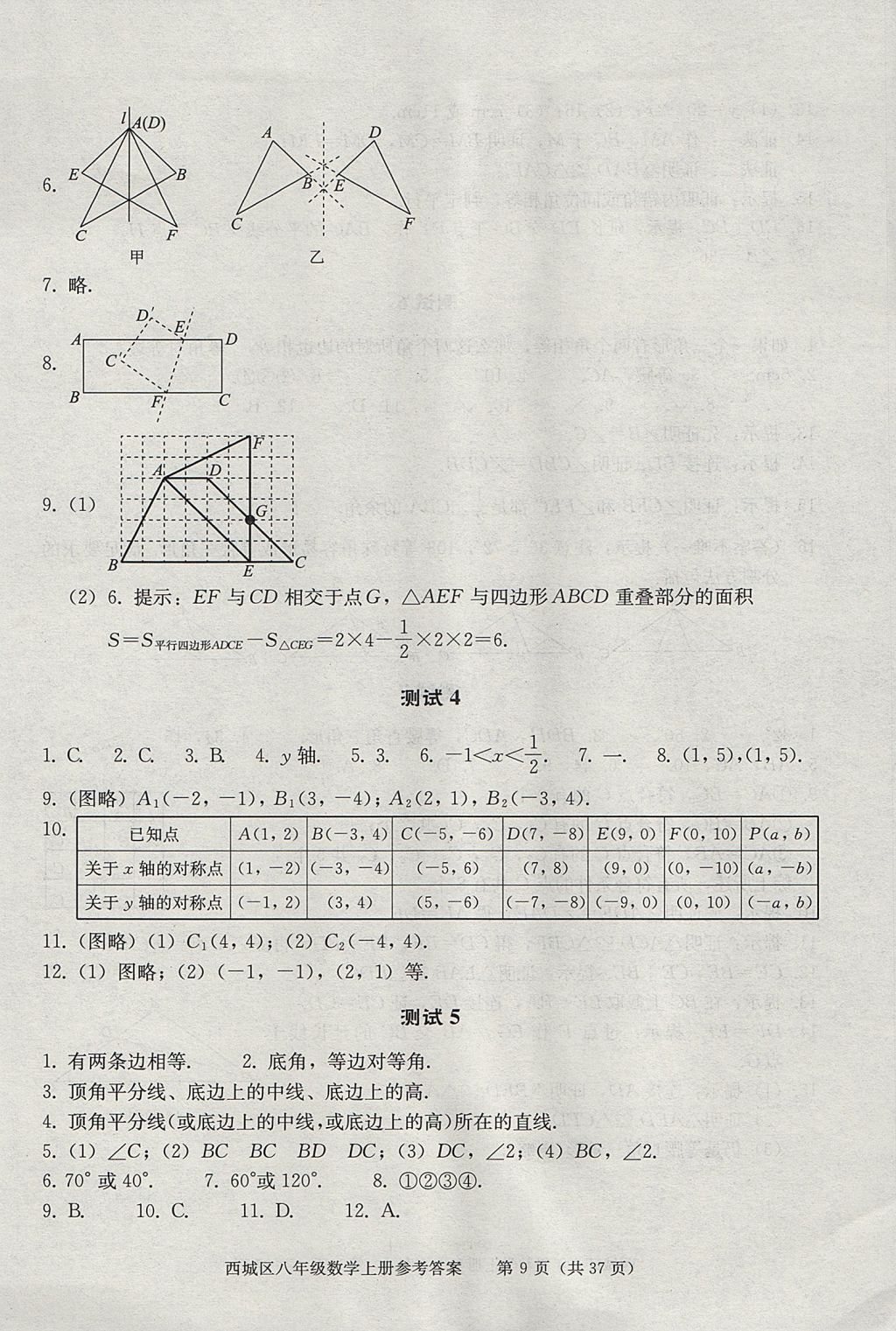 2017年學(xué)習(xí)探究診斷八年級(jí)數(shù)學(xué)上冊(cè)人教版 參考答案第9頁