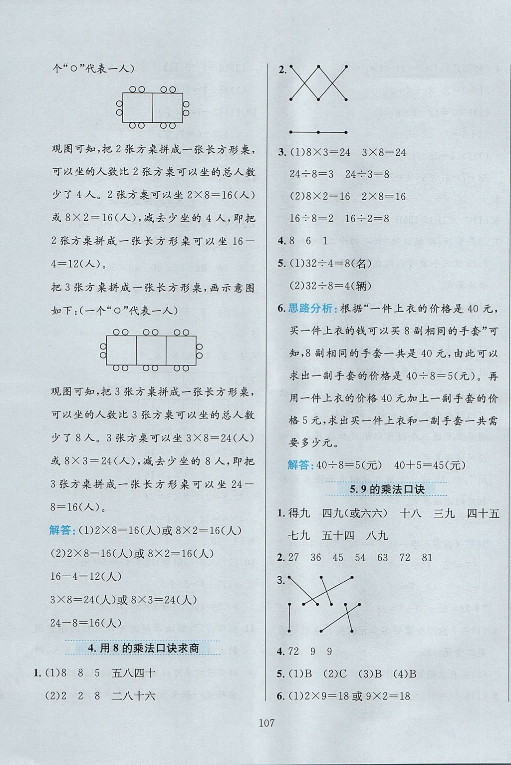 2017年小學(xué)教材全練二年級(jí)數(shù)學(xué)上冊(cè)江蘇版 參考答案第11頁(yè)