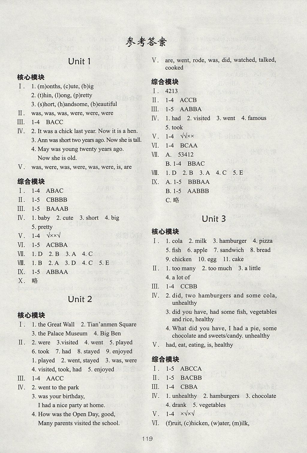 2017年深圳市小學英語課堂跟蹤六年級上冊滬教版 參考答案第1頁