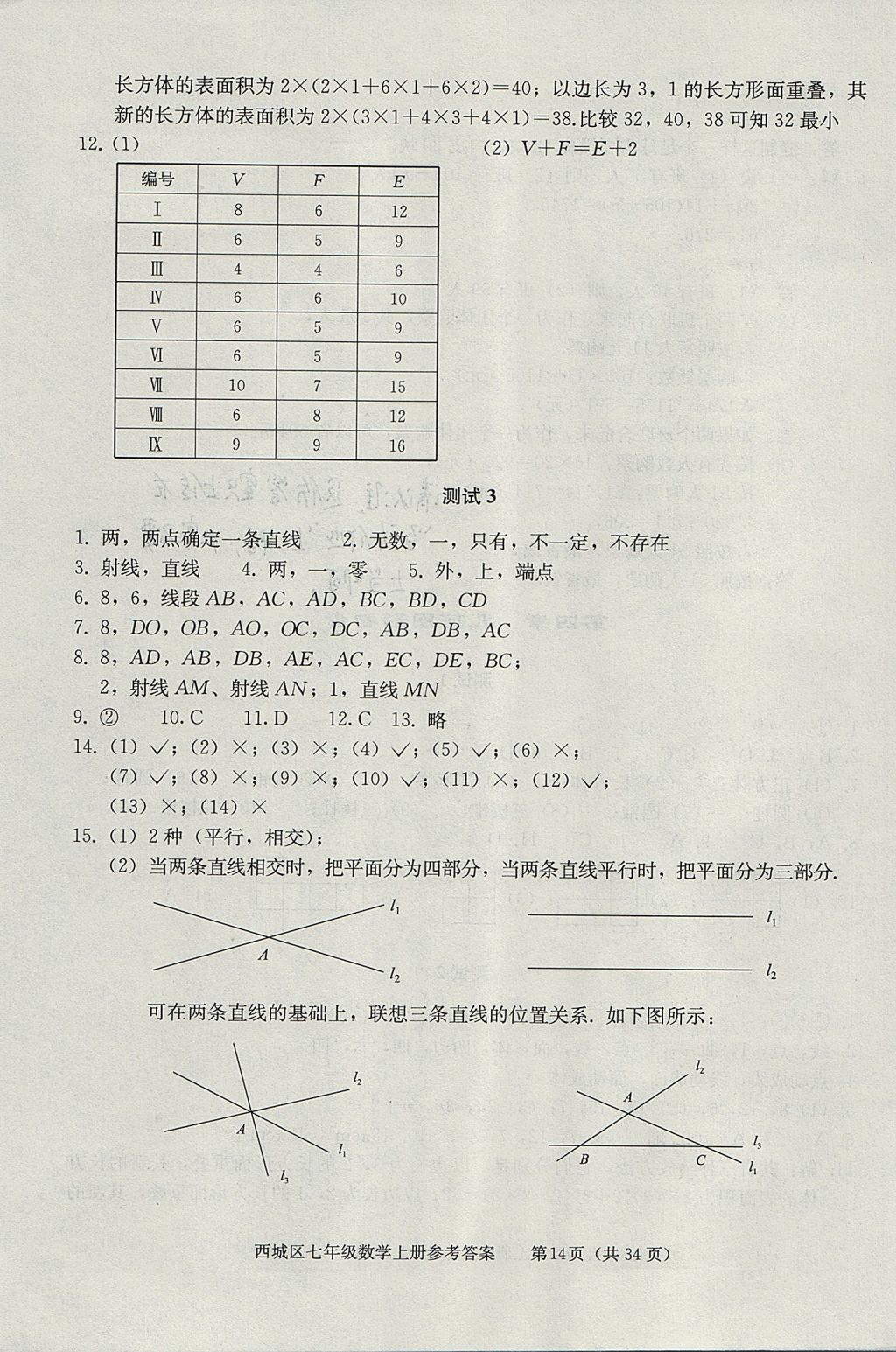 2017年學(xué)習(xí)探究診斷七年級數(shù)學(xué)上冊人教版 參考答案第14頁