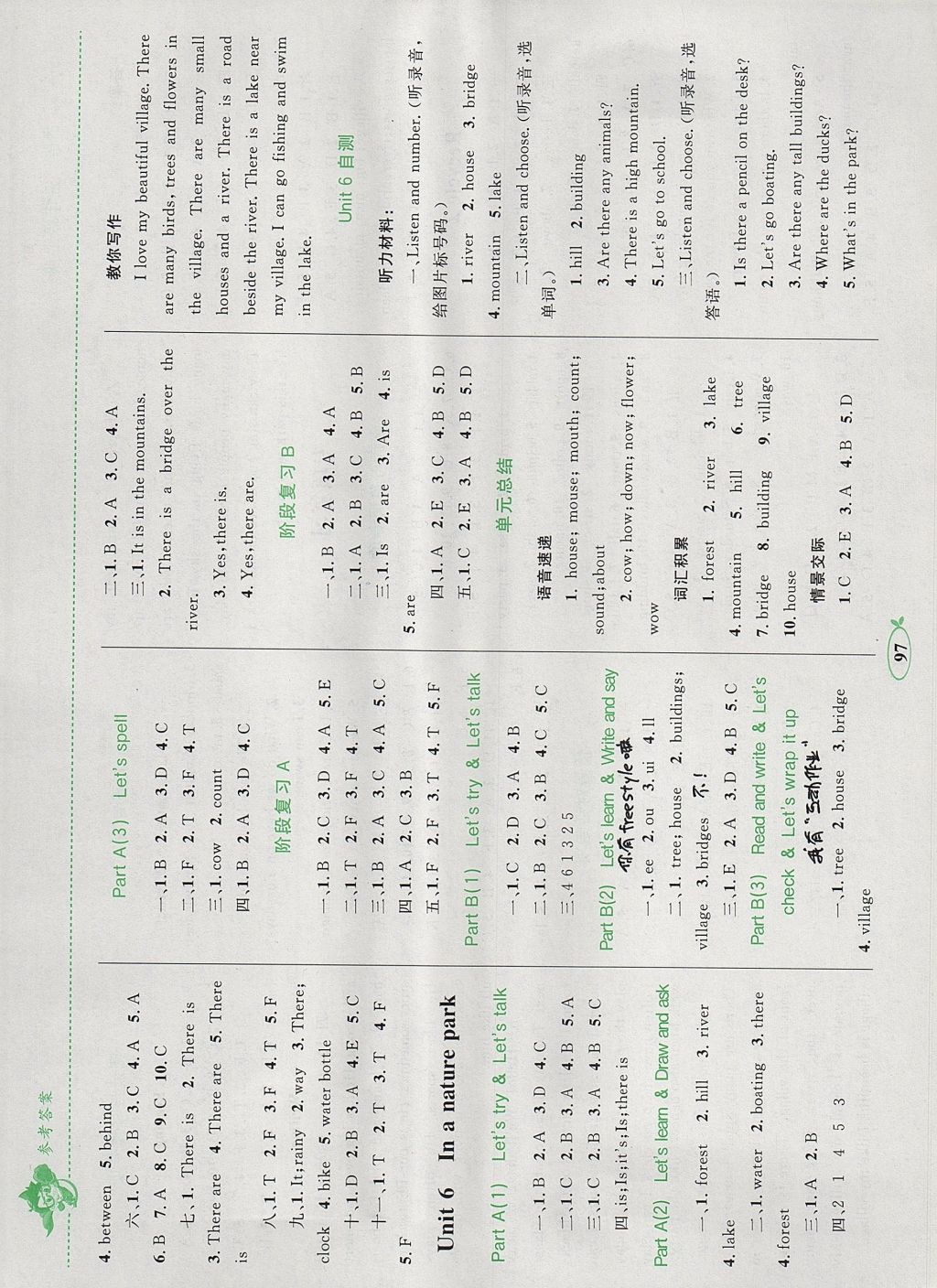 2017年小學同步學考優(yōu)化設計小超人作業(yè)本五年級英語上冊人教PEP版 參考答案第7頁