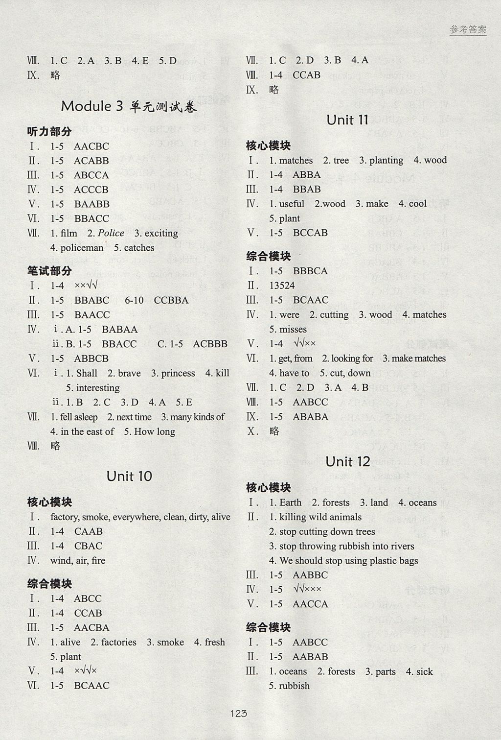 2017年深圳市小学英语课堂跟踪六年级上册沪教版 参考答案第5页