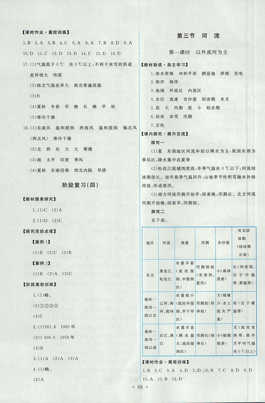 2017年能力培養(yǎng)與測試八年級地理上冊人教版 參考答案第6頁