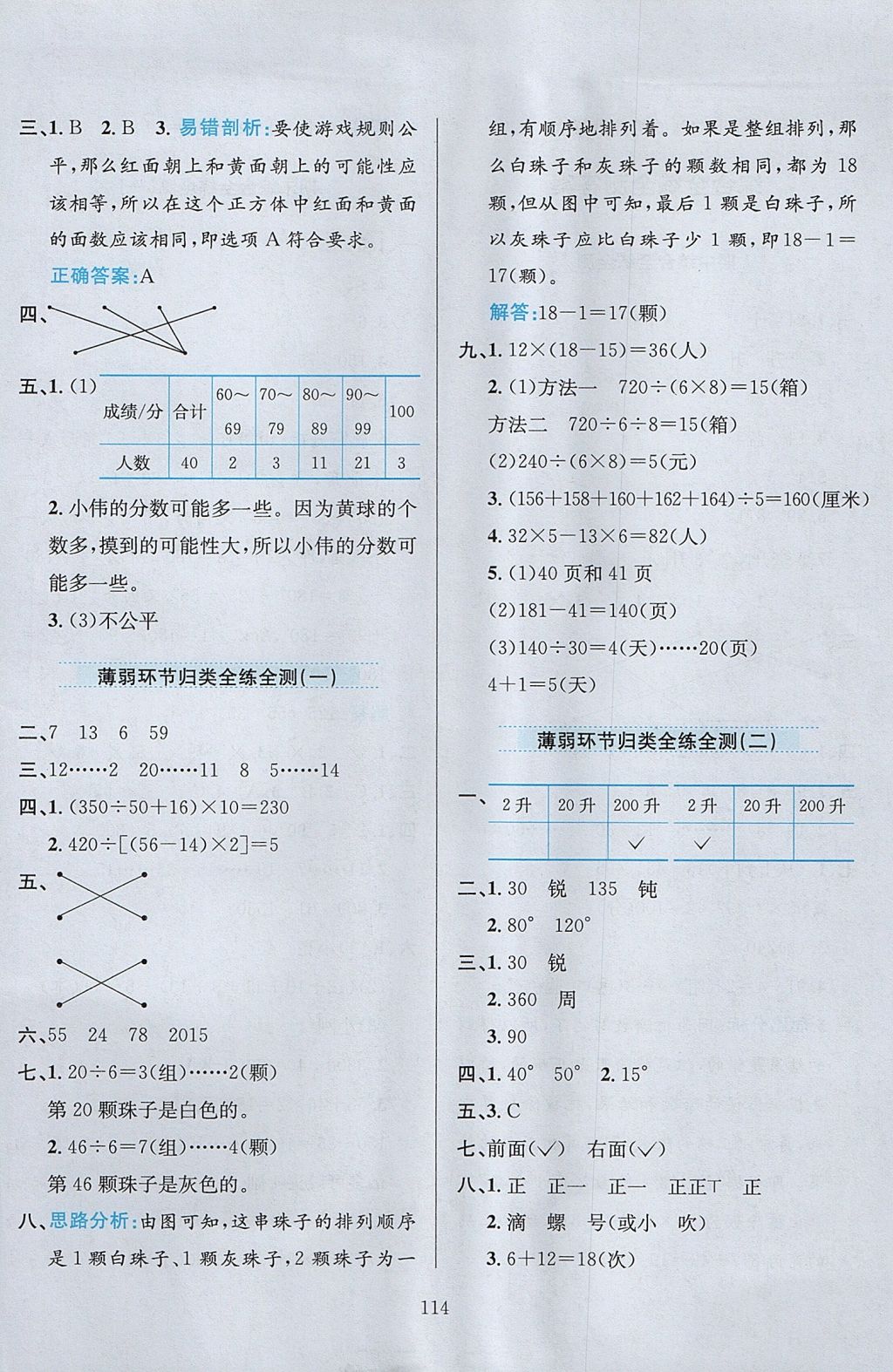 2017年小學(xué)教材全練四年級(jí)數(shù)學(xué)上冊(cè)江蘇版 參考答案第18頁(yè)