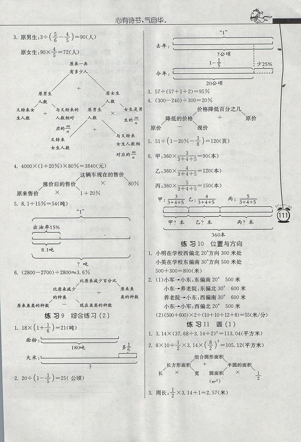 2017年春雨教育小學(xué)數(shù)學(xué)應(yīng)用題解題高手六年級(jí)上冊(cè)人教版 參考答案第27頁(yè)