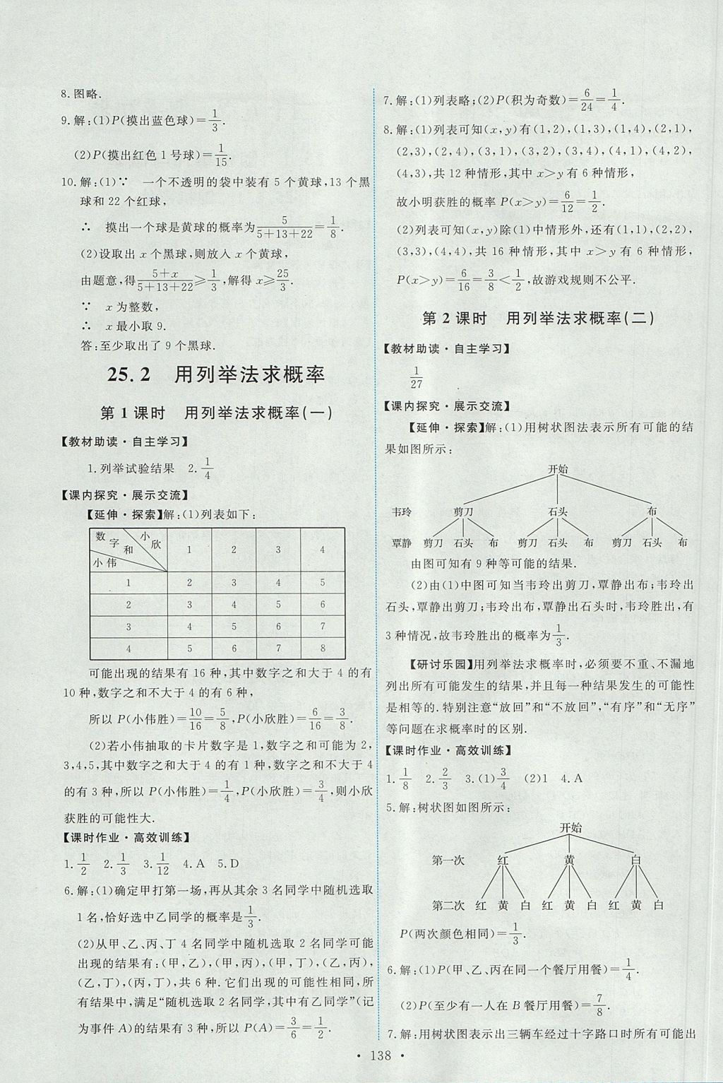 2017年能力培養(yǎng)與測試九年級數(shù)學(xué)上冊人教版 參考答案第24頁