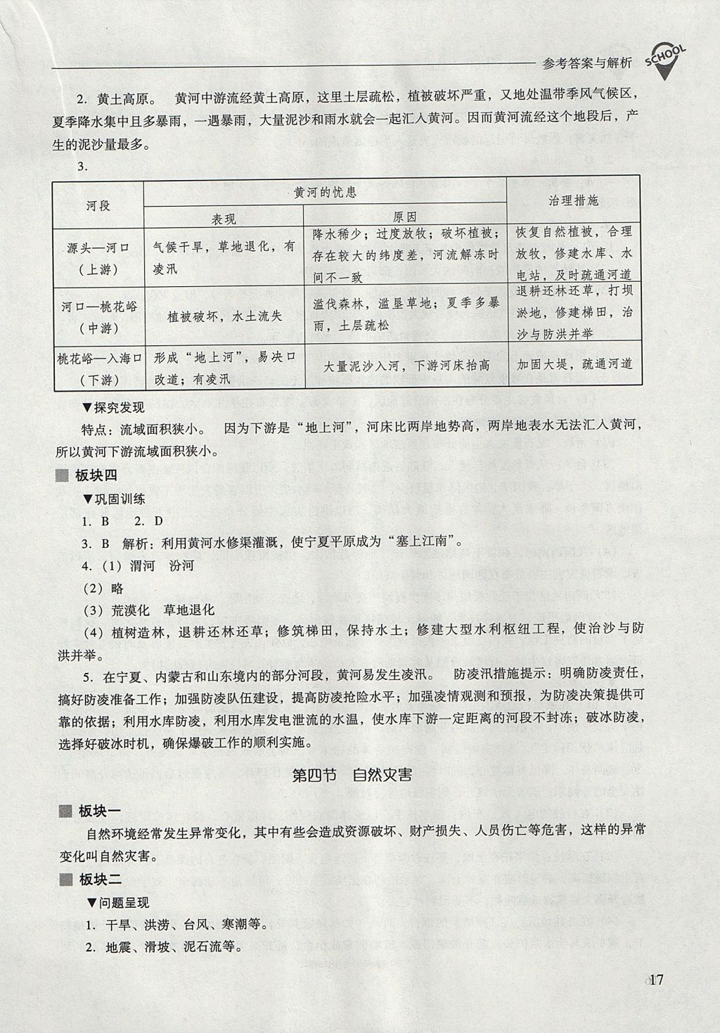 2017年新課程問題解決導(dǎo)學(xué)方案八年級(jí)地理上冊(cè)人教版 參考答案第17頁(yè)