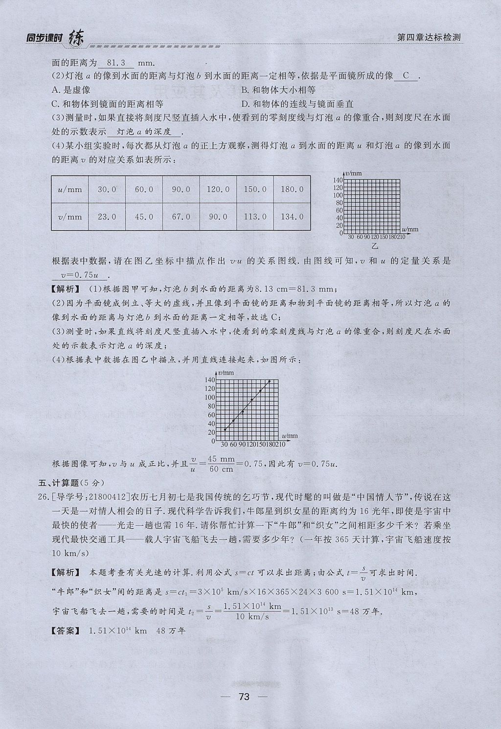 2017年學(xué)考A加同步課時(shí)練八年級(jí)物理上冊(cè)人教版 第四章 光現(xiàn)象第116頁(yè)