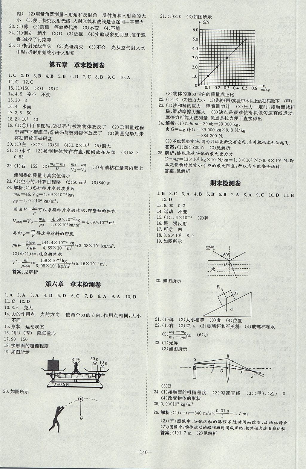 2017年初中同步学习导与练导学探究案八年级物理上册沪科版 参考答案第12页