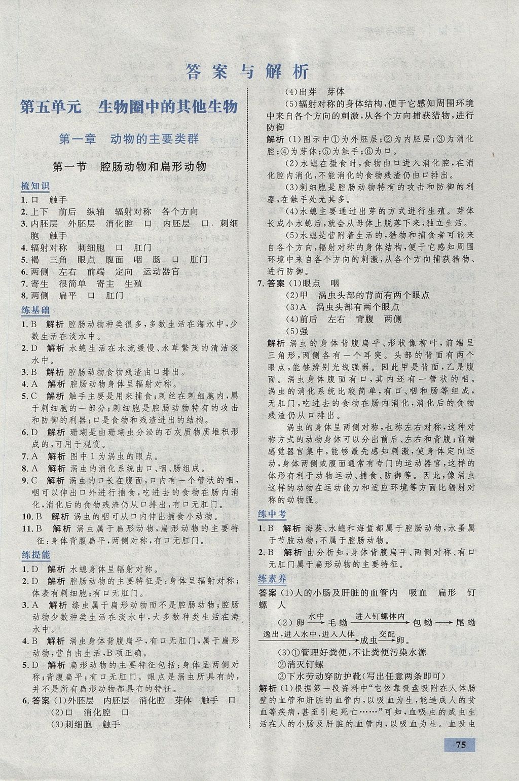 2017年初中同步學(xué)考優(yōu)化設(shè)計(jì)八年級(jí)生物上冊(cè)人教版 參考答案第1頁(yè)