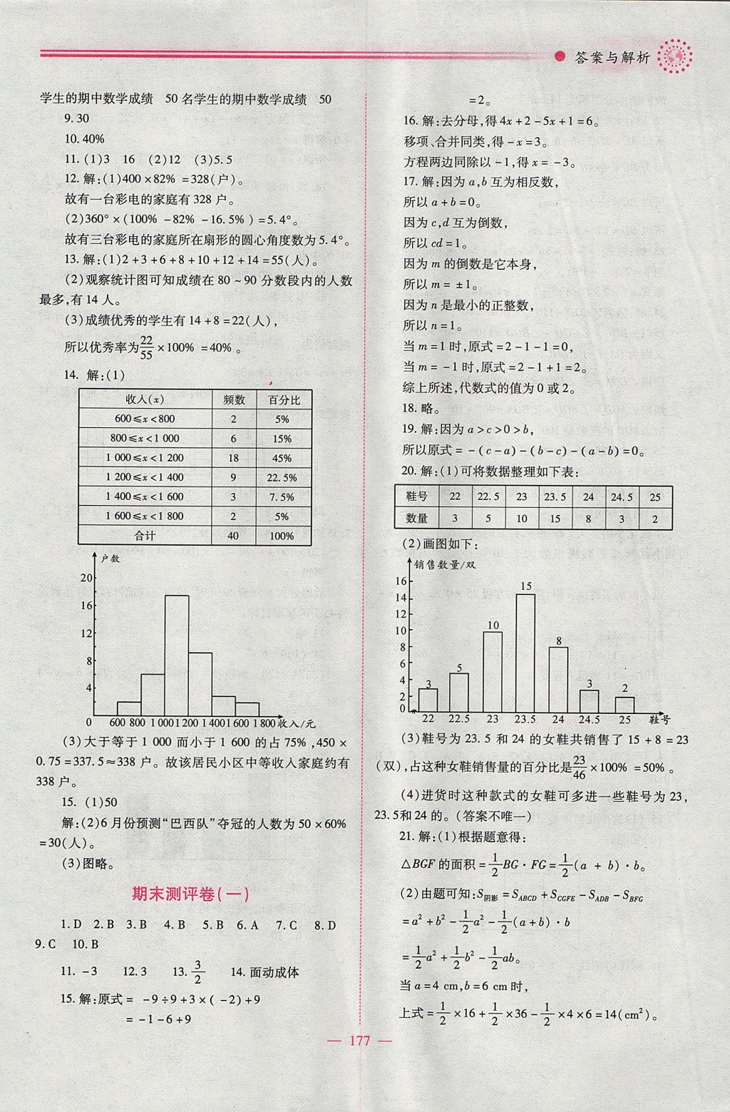 2017年績優(yōu)學(xué)案七年級數(shù)學(xué)上冊北師大版 參考答案第27頁