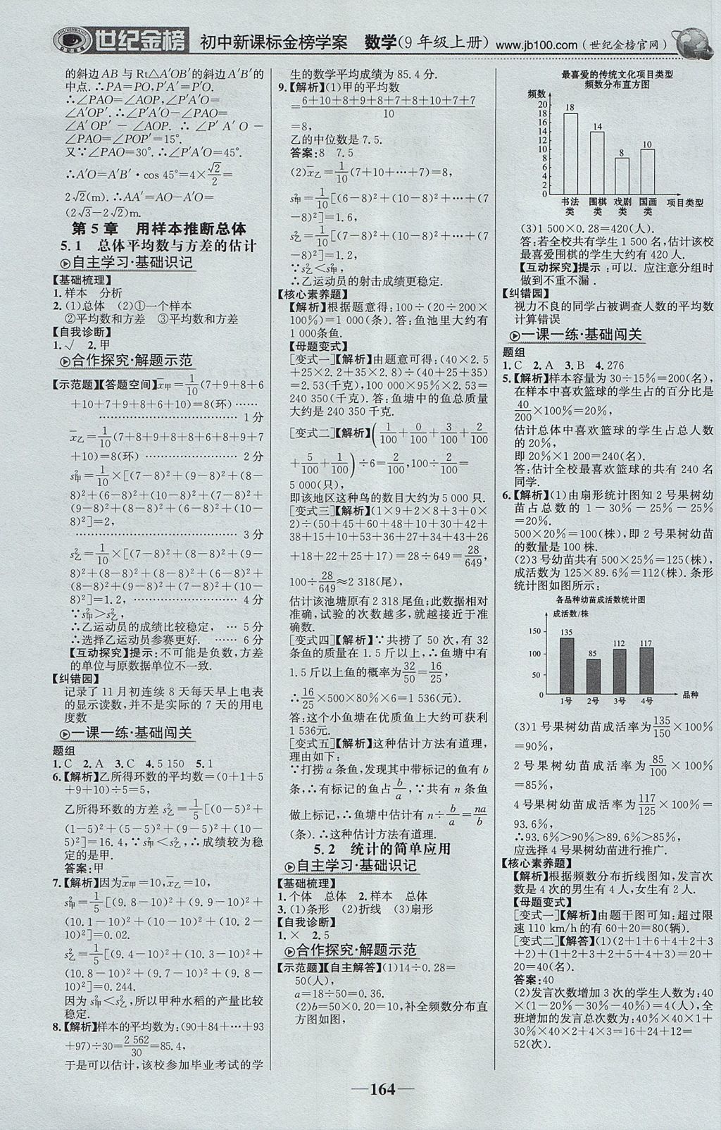 2017年世紀金榜金榜學案九年級數學上冊湘教版 參考答案第17頁