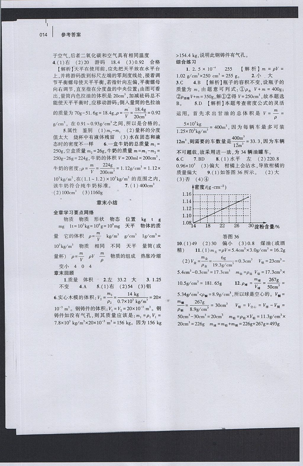 2017年基础训练八年级物理上册人教版大象出版社 参考答案第14页