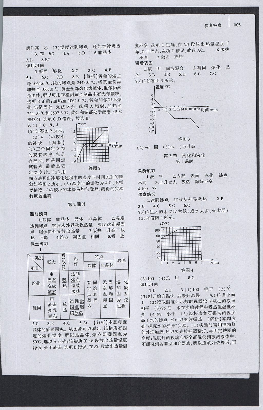 2017年基础训练八年级物理上册人教版大象出版社 参考答案第5页