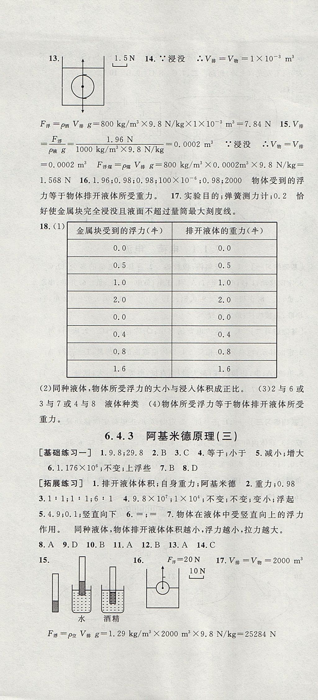 2017年導(dǎo)學(xué)先鋒九年級(jí)物理全一冊(cè)滬教版 參考答案第13頁