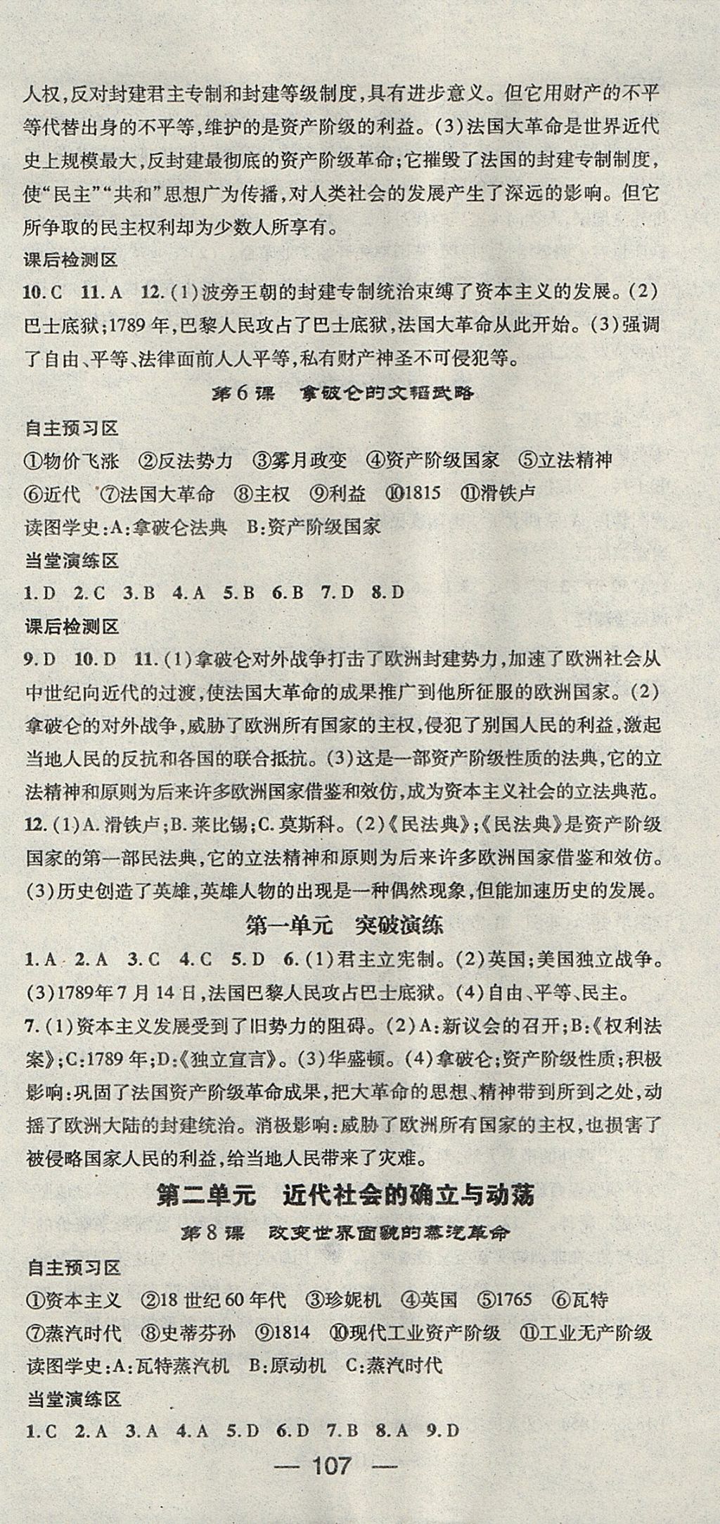 2017年精英新課堂九年級(jí)歷史上冊(cè)北師大版 參考答案第3頁(yè)