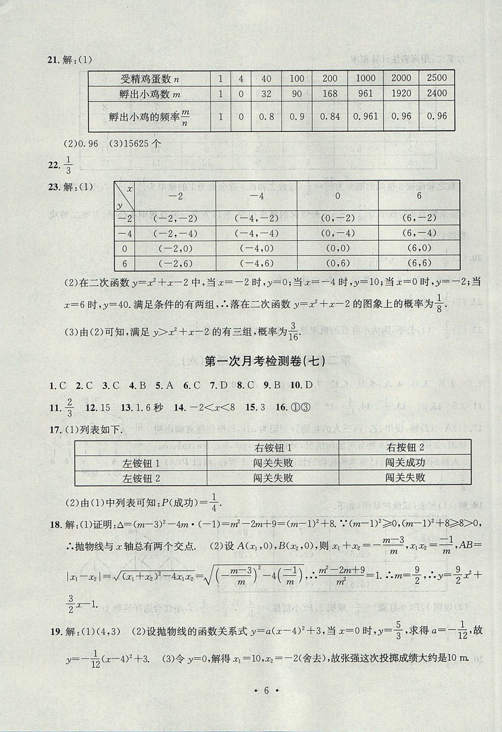 2017年習(xí)題E百檢測卷九年級數(shù)學(xué)全一冊浙教版 參考答案第6頁