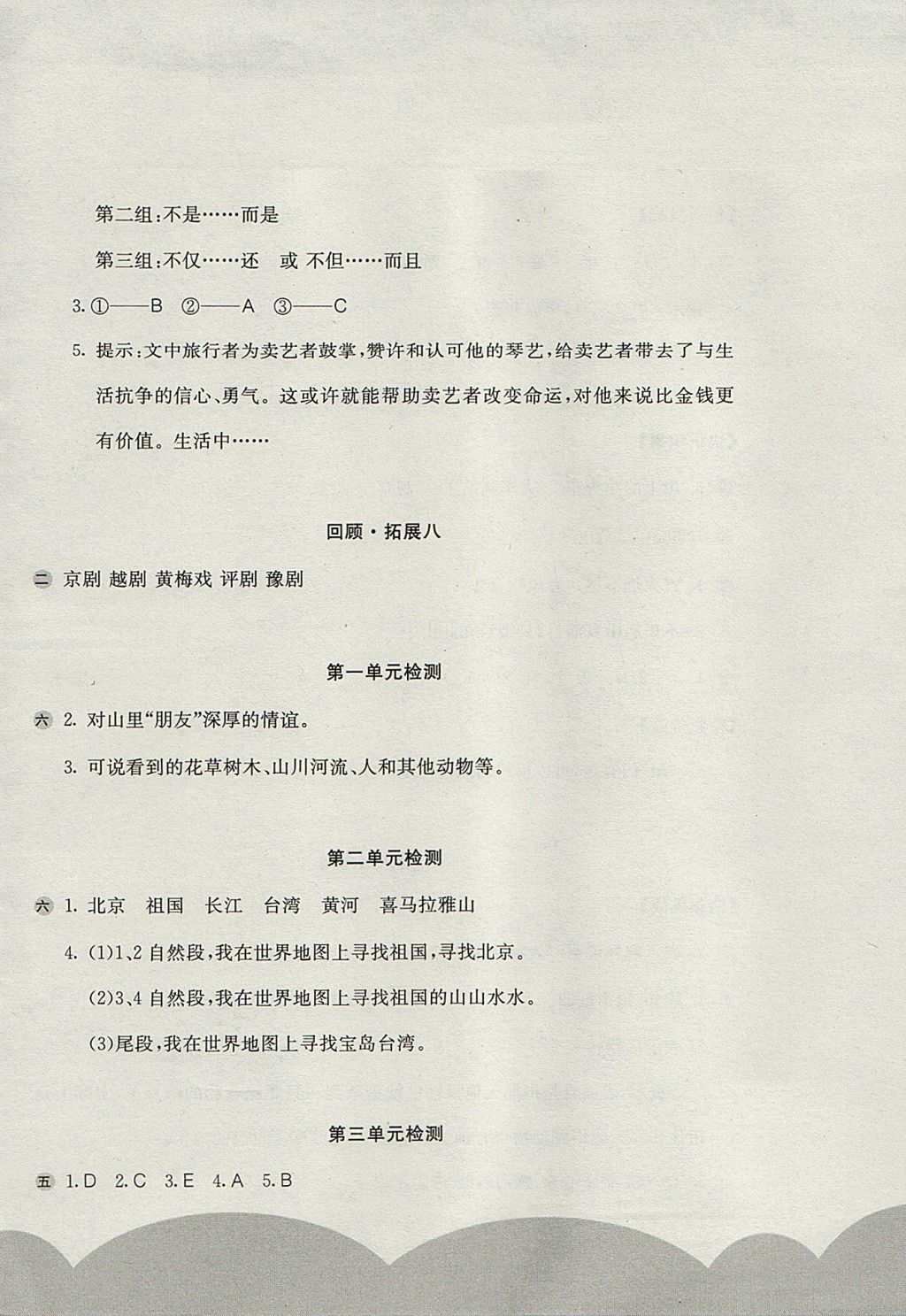 2017年新編基礎訓練六年級語文上冊人教版 參考答案第12頁