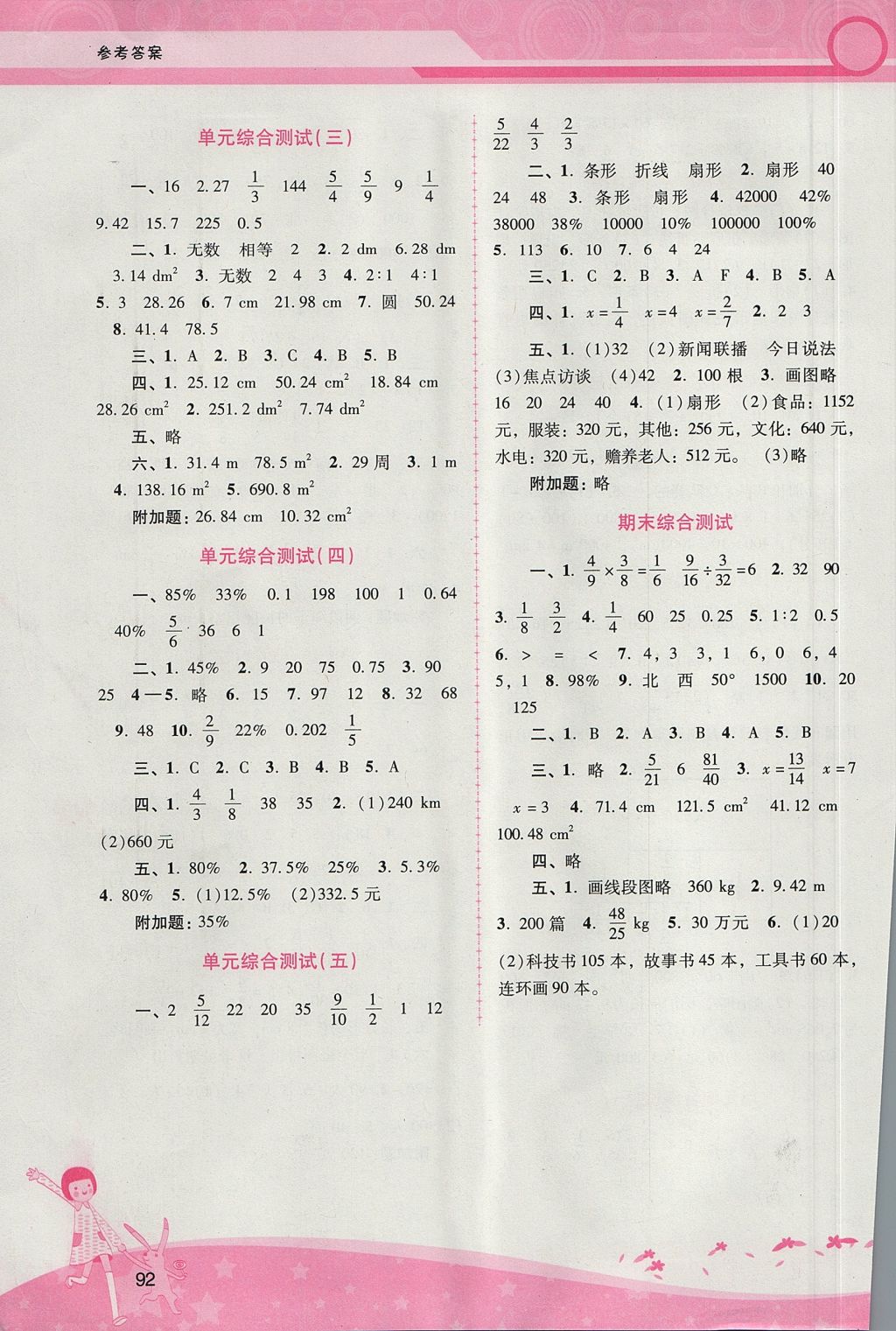 2017年自主與互動學(xué)習(xí)新課程學(xué)習(xí)輔導(dǎo)六年級數(shù)學(xué)上冊人教版 參考答案第6頁