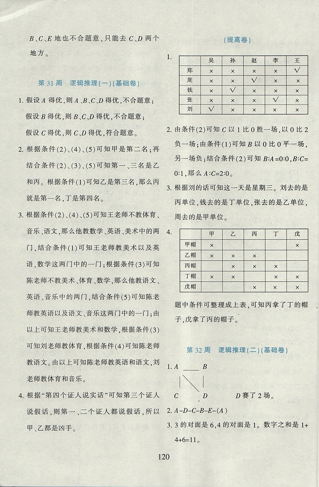 2017年小学奥数举一反三六年级全一册B版&nbsp;参考答案第32页