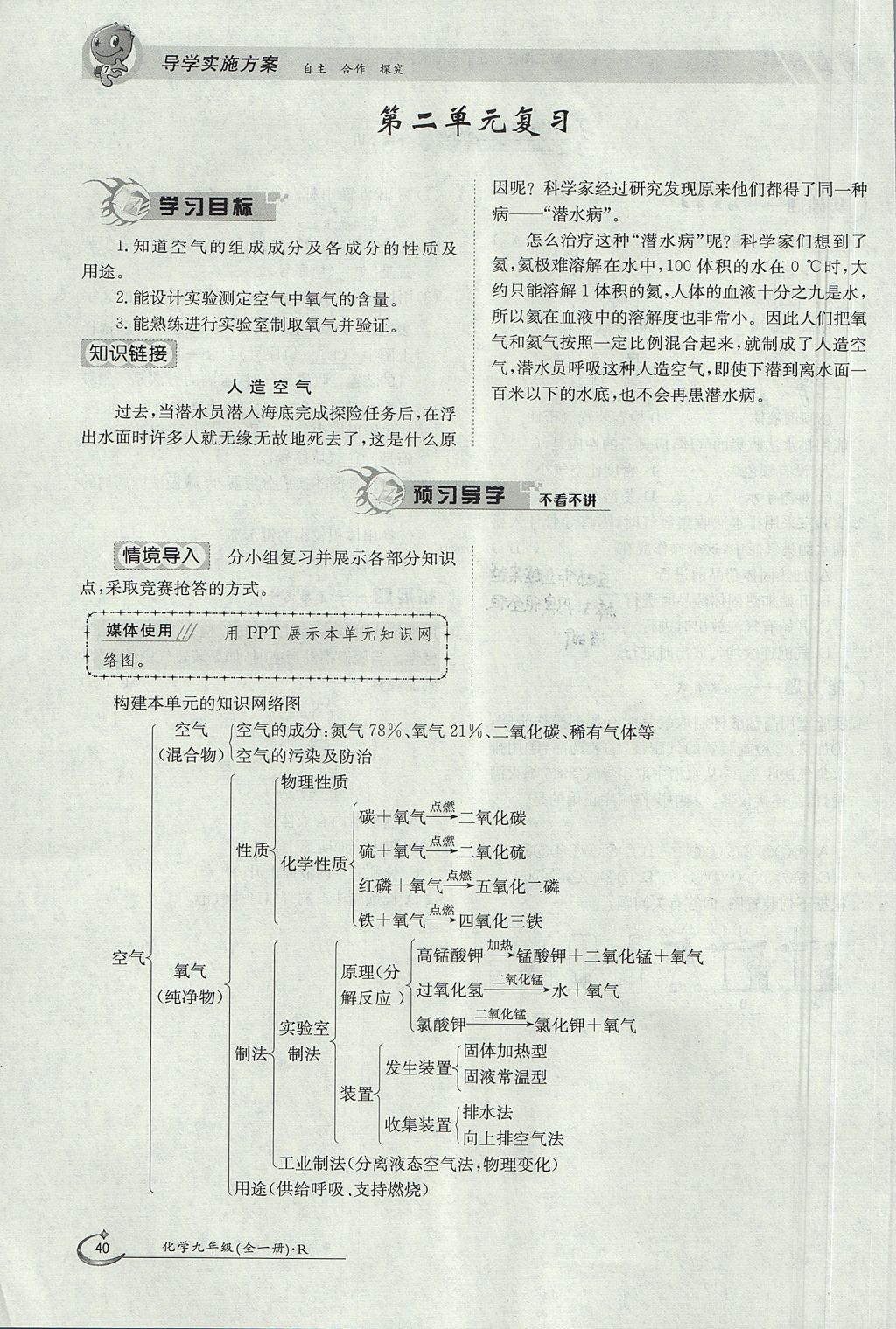 2017年金太阳导学案九年级化学全一册 第二单元 我们周围的空气第93页