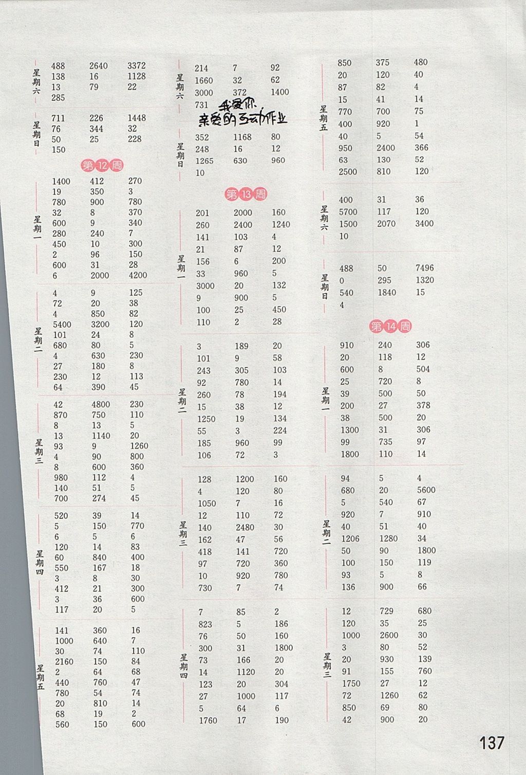 2017年通城学典小学数学计算能手四年级上册江苏版 参考答案第5页