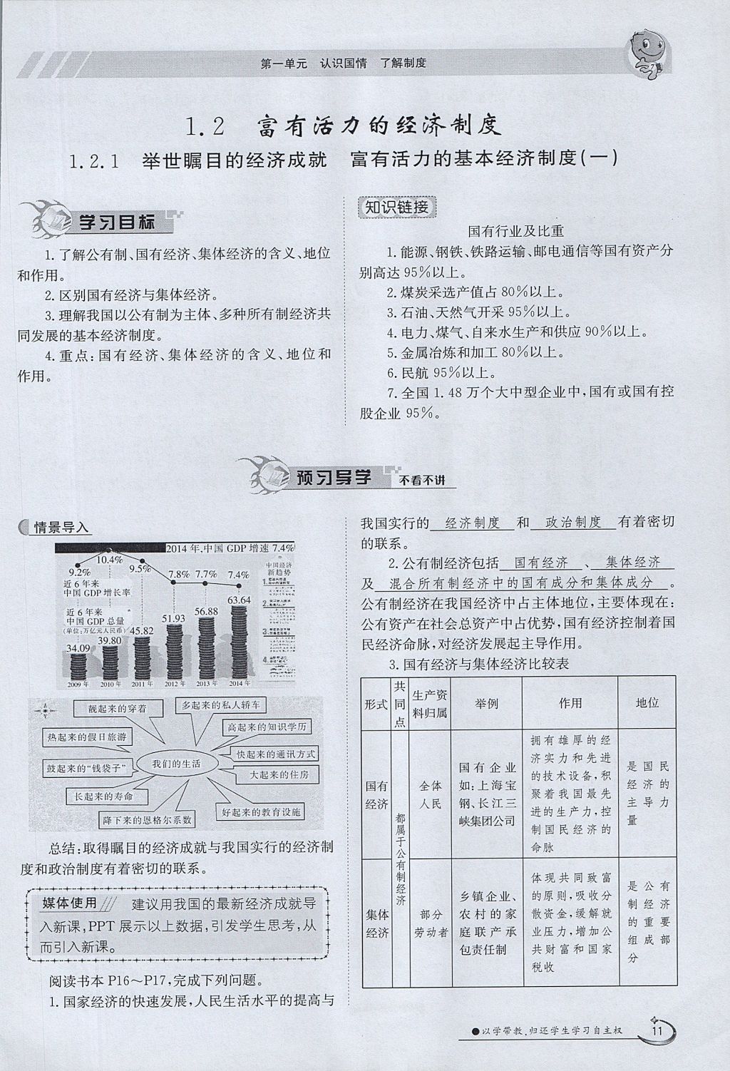 2017年金太陽導學案九年級思想品德全一冊粵教版 第一單元第11頁