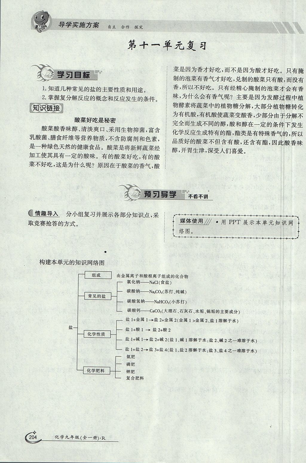 2017年金太阳导学案九年级化学全一册 第十一单元 盐 化肥第166页