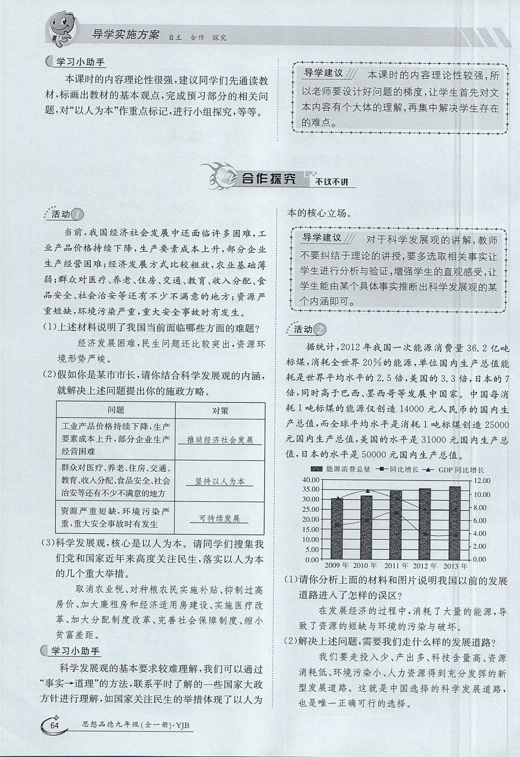 2017年金太陽導(dǎo)學(xué)案九年級(jí)思想品德全一冊(cè)粵教版 第三單元第36頁