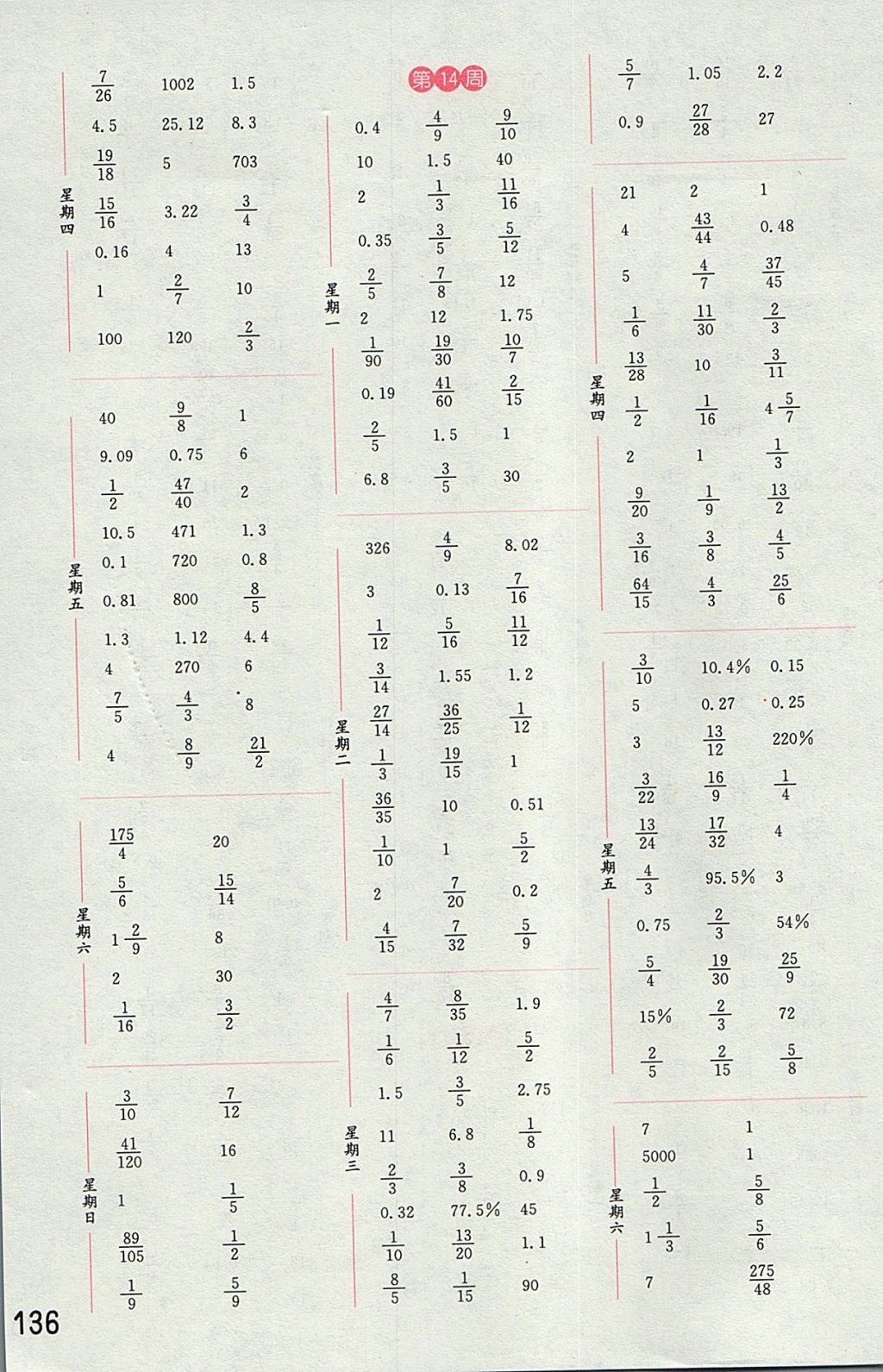 2017年通城學(xué)典小學(xué)數(shù)學(xué)計(jì)算能手六年級(jí)上冊(cè)北師大版 參考答案第10頁