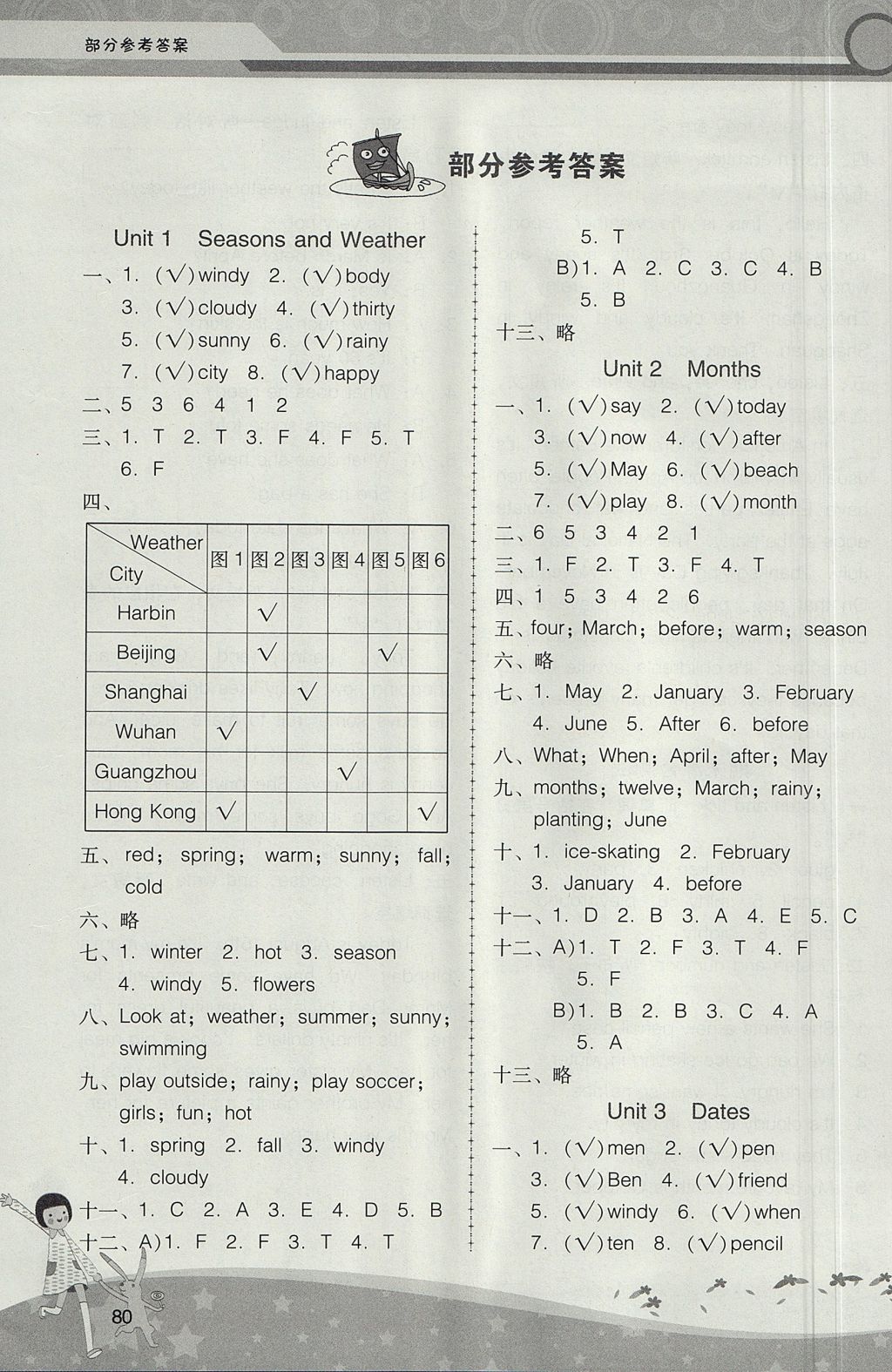 2017年新課程學(xué)習(xí)輔導(dǎo)五年級英語上冊粵人民版中山專版 參考答案第8頁