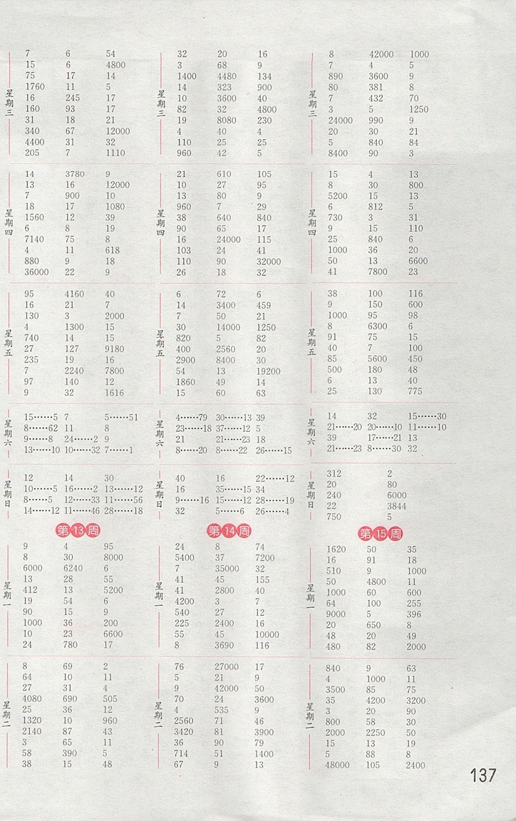 2017年通城學(xué)典小學(xué)數(shù)學(xué)計算能手四年級上冊北師大版 參考答案第5頁