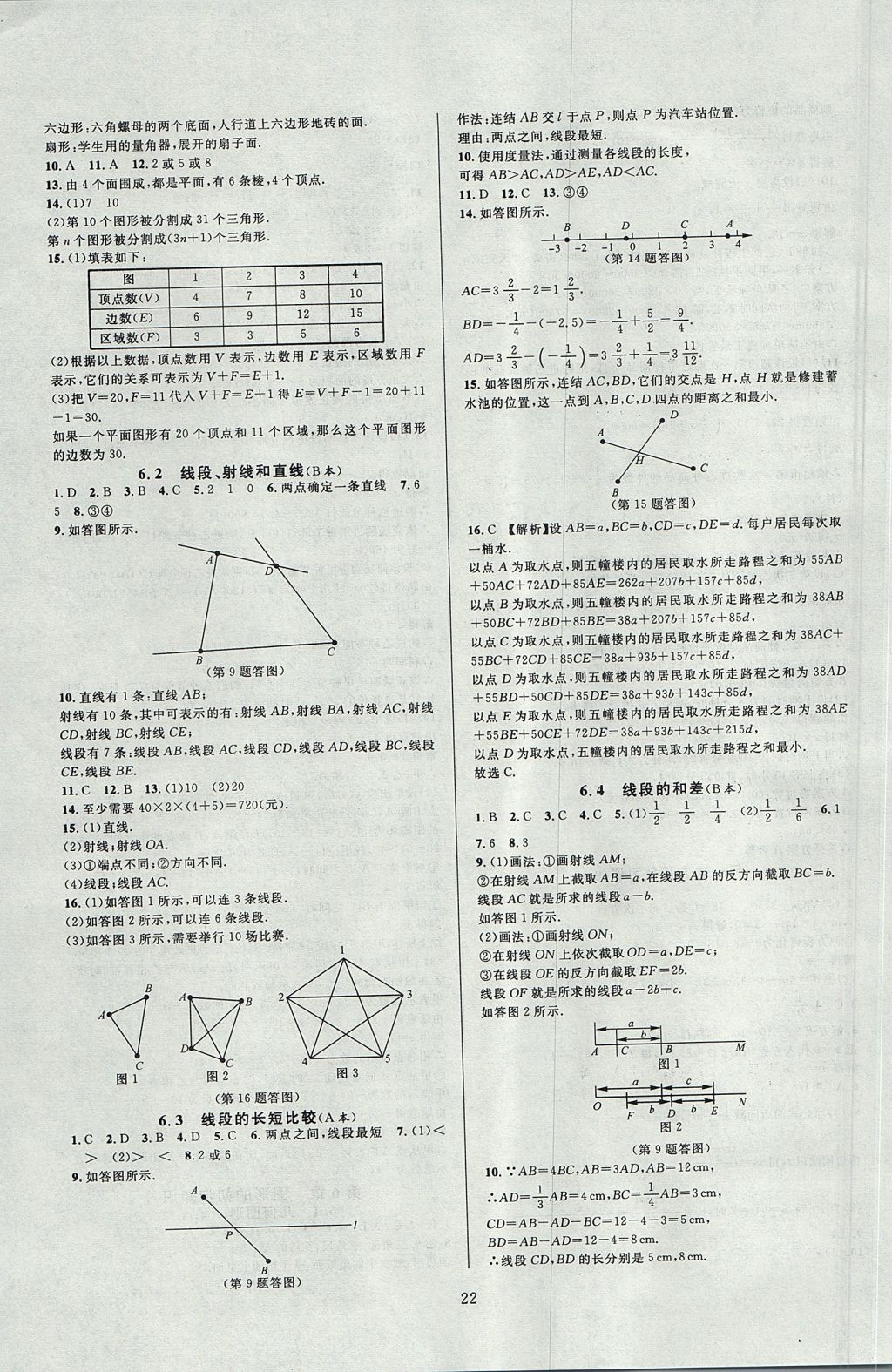 2017年全優(yōu)新同步七年級(jí)數(shù)學(xué)上冊(cè)浙教版 參考答案