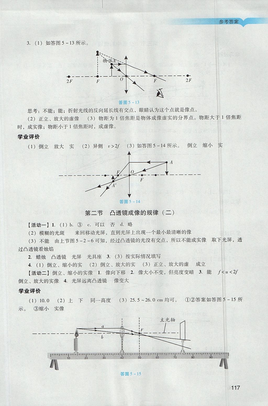 2017年陽光學(xué)業(yè)評價八年級物理上冊人教版 參考答案