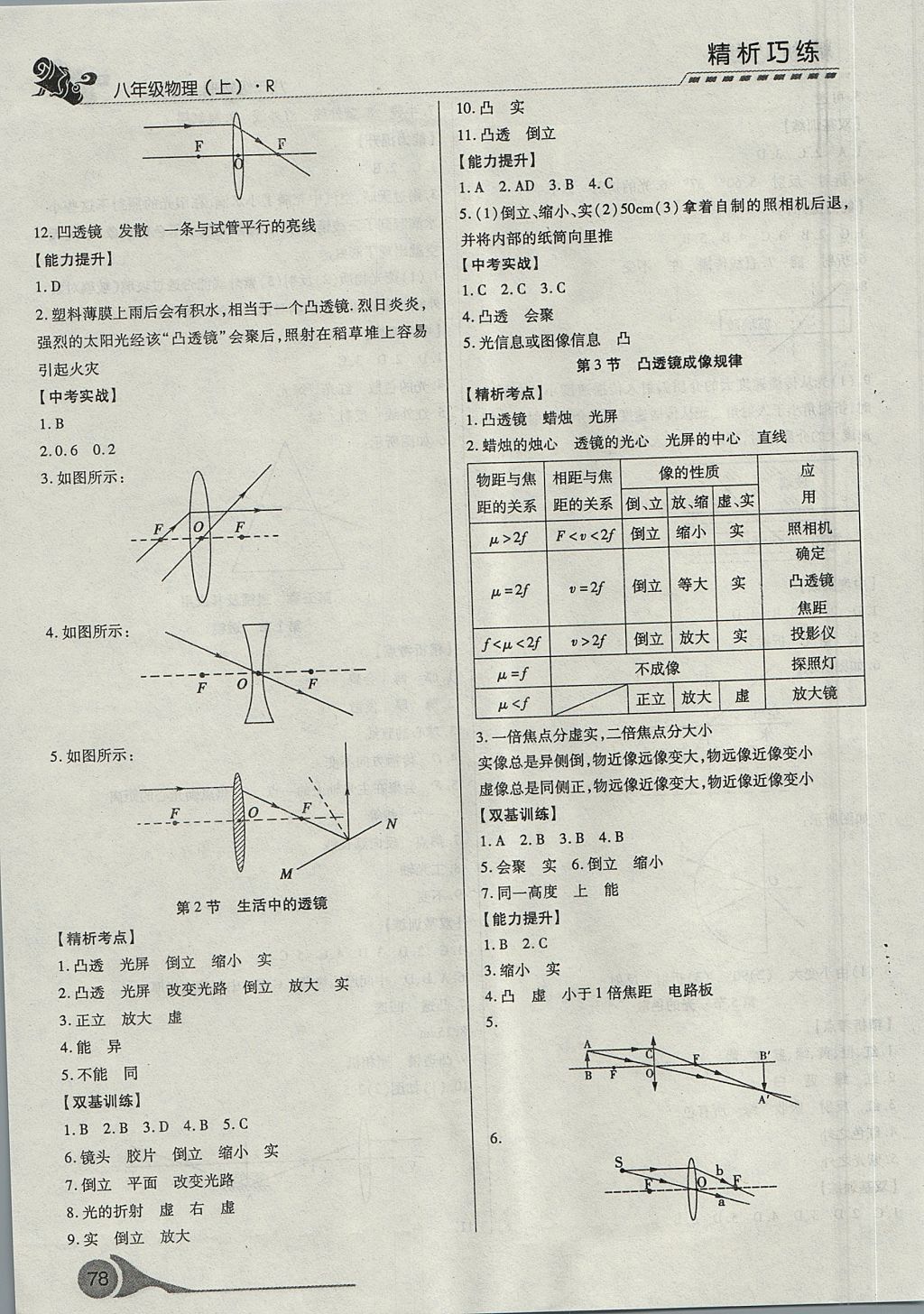 2017年精析巧練階段性驗(yàn)收與測(cè)試八年級(jí)物理上冊(cè) 測(cè)試卷答案