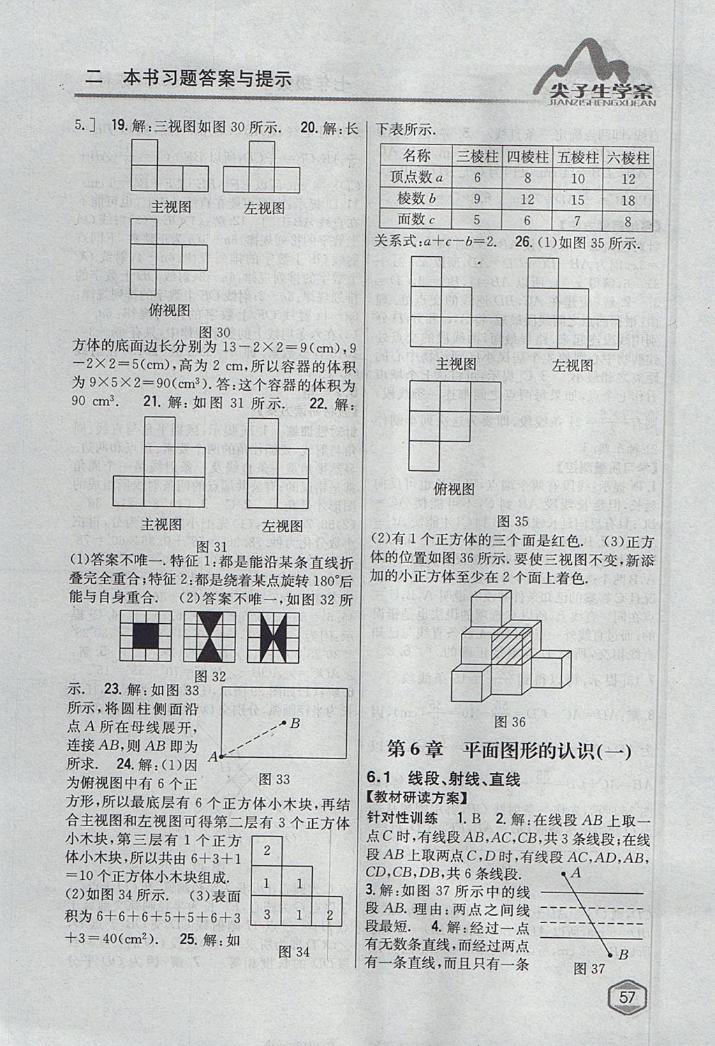 2017年尖子生學(xué)案七年級數(shù)學(xué)上冊蘇科版 參考答案