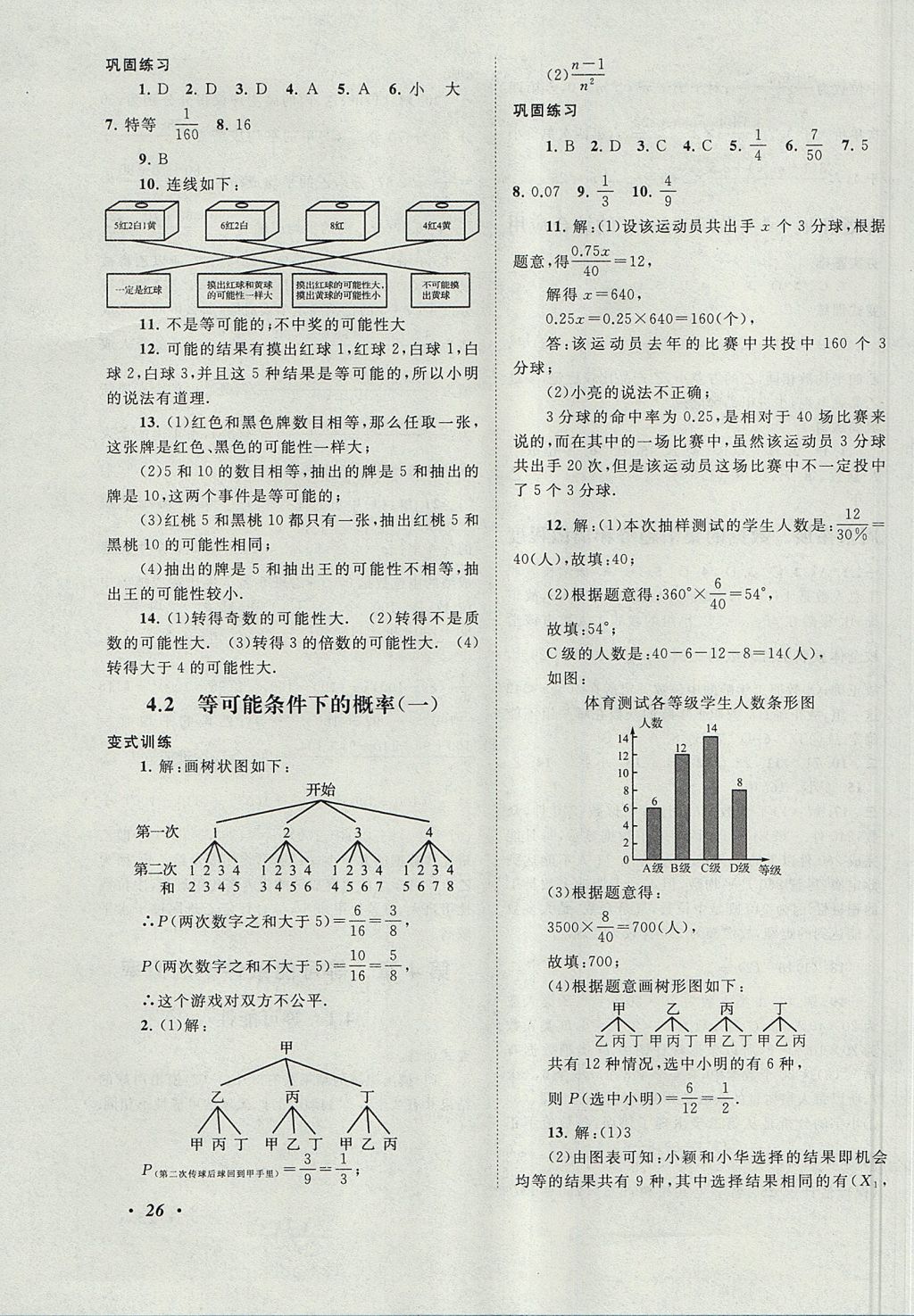 2017年拓展與培優(yōu)九年級數(shù)學(xué)上冊蘇科版 參考答案