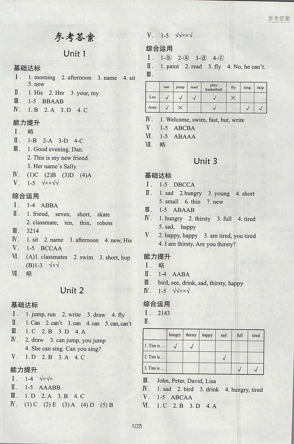 2017年深圳市小学英语课堂在线四年级上册沪教版 参考答案