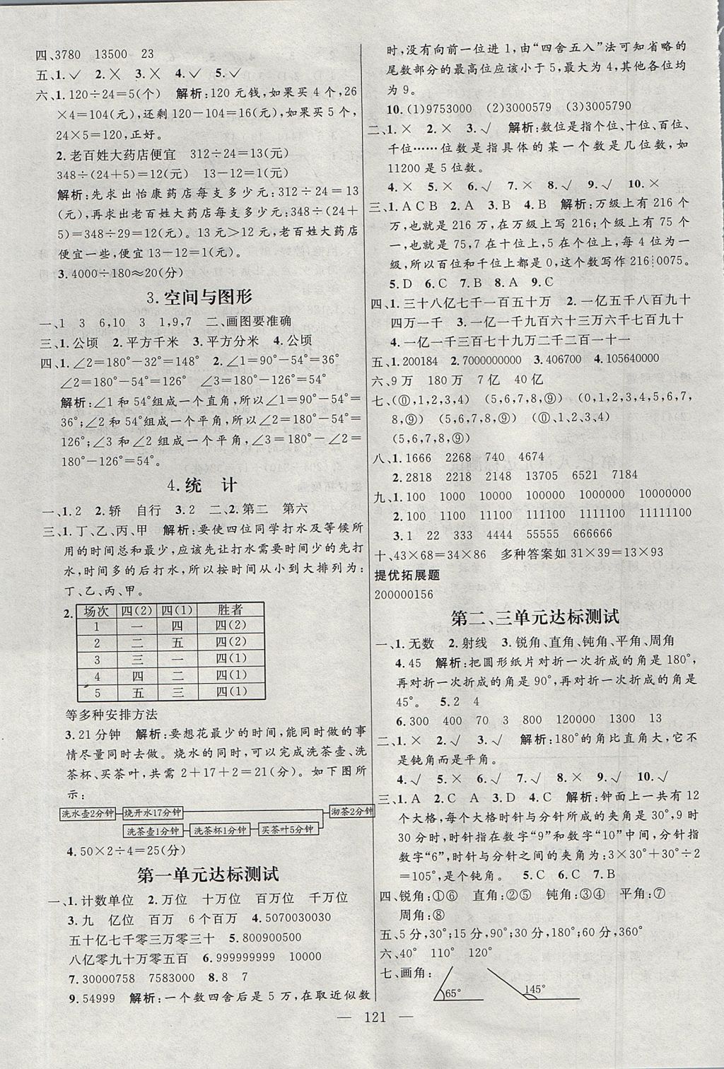 2017年亮點(diǎn)激活小學(xué)教材多元演練四年級數(shù)學(xué)上冊人教版 第36頁