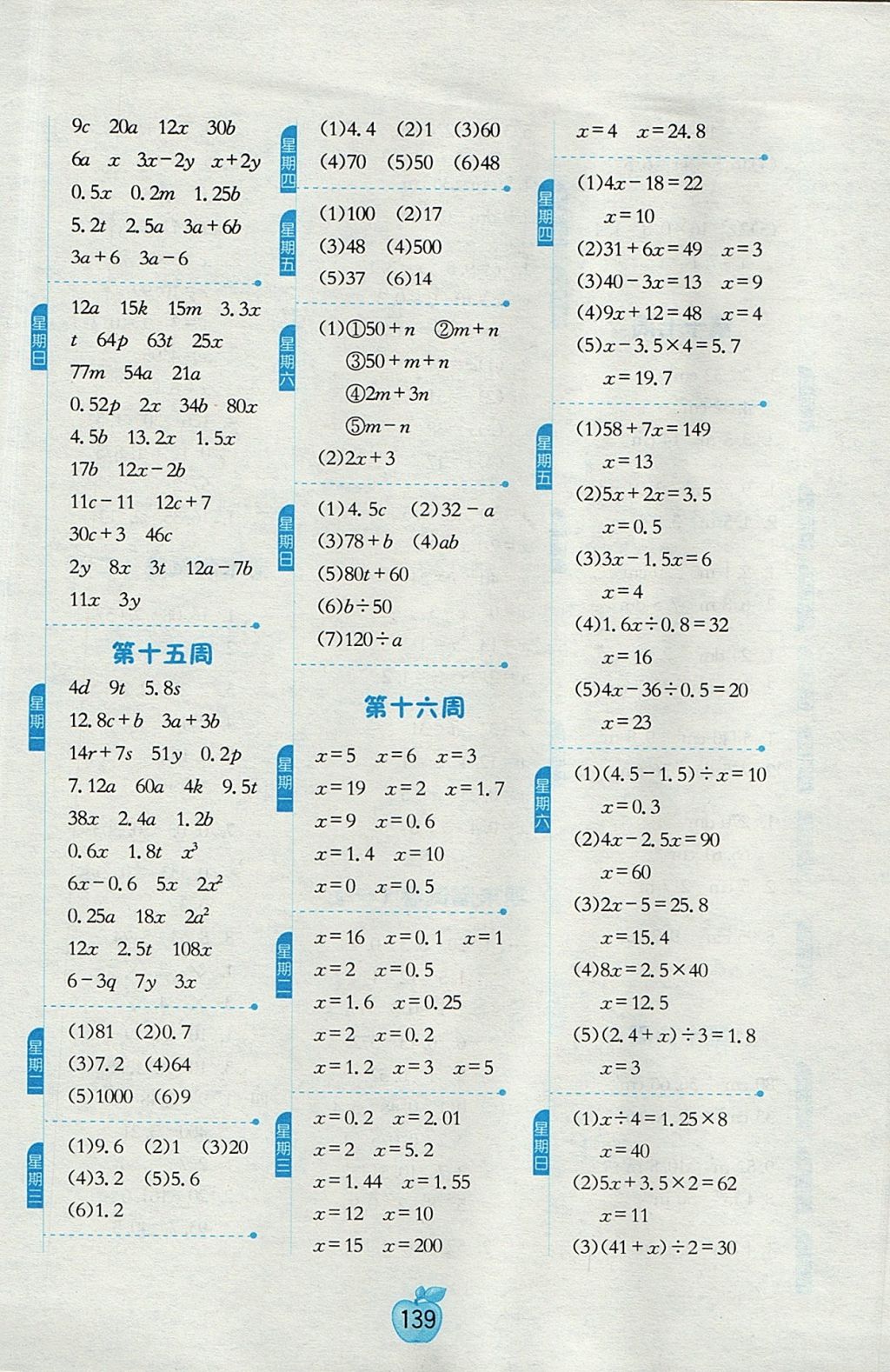 2017年小學(xué)數(shù)學(xué)計(jì)算高手五年級(jí)上冊(cè)上海版 參考答案